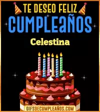 GIF Te deseo Feliz Cumpleaños Celestina